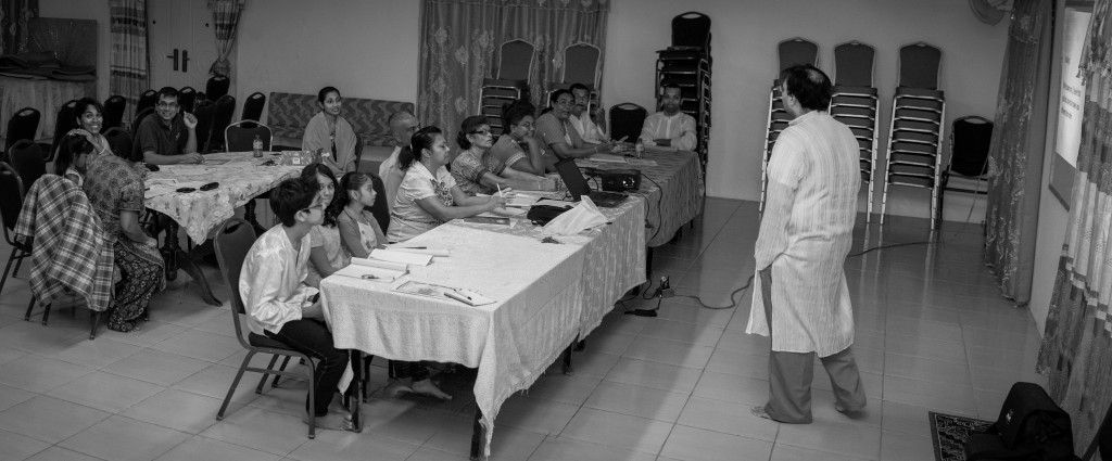 Religious Education class in session facilitated by  Pt. Jaidath Maharaj